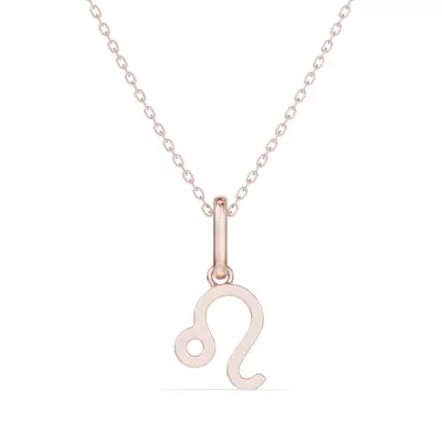 Leo Zodiac Glyph Necklace