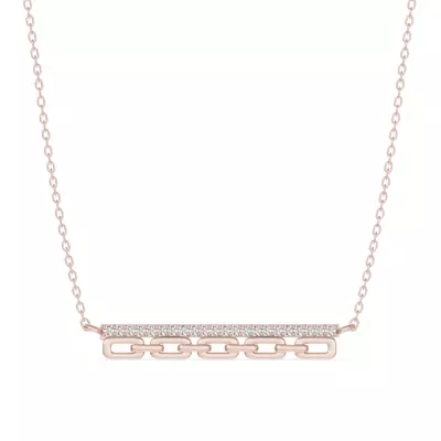 Chain Reaction Pavé Bar Necklace