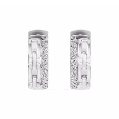 Chain Reaction Pavé Huggie Earrings