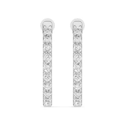 Unity Prong Hoop Earrings (2 ct. tw.)