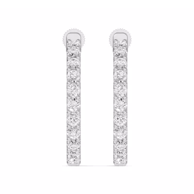 Unity Prong Hoop Lab Earrings (2 ct. tw.)