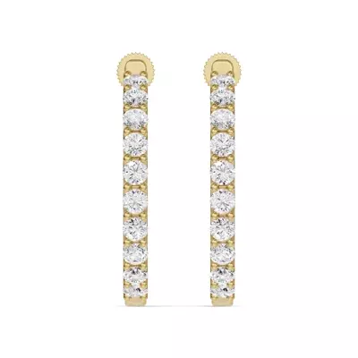 Unity Prong Hoop Earrings (3 ct. tw.)