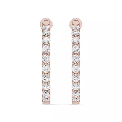 Unity Prong Hoop Lab Earrings (3 ct. tw.)