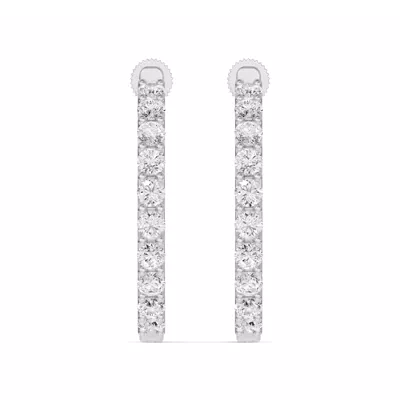 Unity Prong Hoop Lab Earrings (3 ct. tw.)