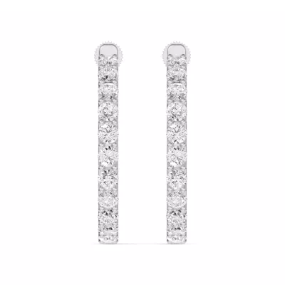 Unity Prong Hoop Lab Earrings (4 ct. tw.)