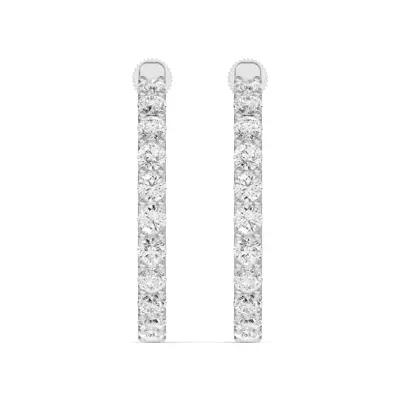 Unity Prong Hoop Earrings (4 ct. tw.)