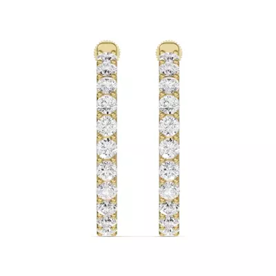 Unity Prong Hoop Lab Earrings (5 ct. tw.)