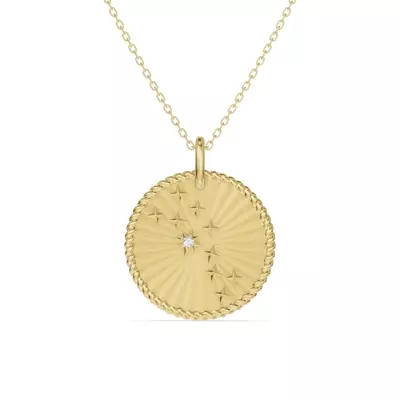 Taurus Celestial Zodiac Medallion Pendant