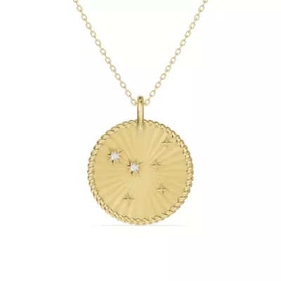Cancer Celestial Zodiac Medallion Pendant