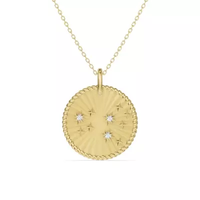 Leo Celestial Zodiac Medallion Pendant