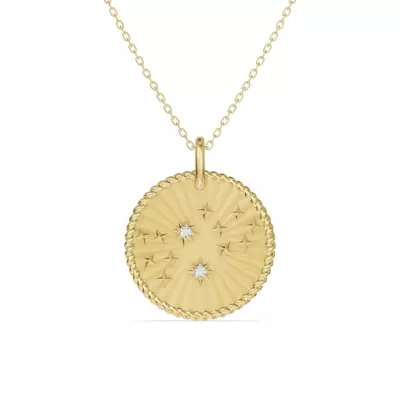 Virgo Celestial Zodiac Medallion Pendant