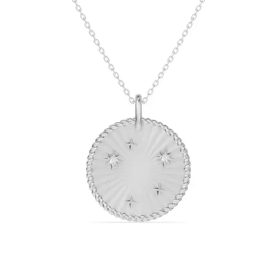 Libra Celestial Zodiac Medallion Pendant