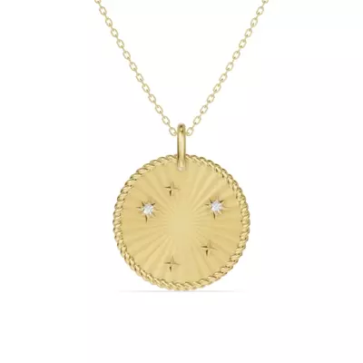 Libra Celestial Zodiac Medallion Pendant