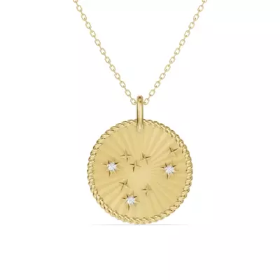 Capricorn Celestial Zodiac Medallion Pendant