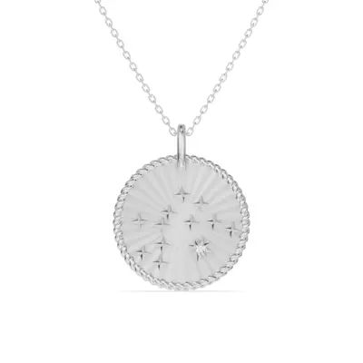Aquarius Celestial Zodiac Medallion Pendant