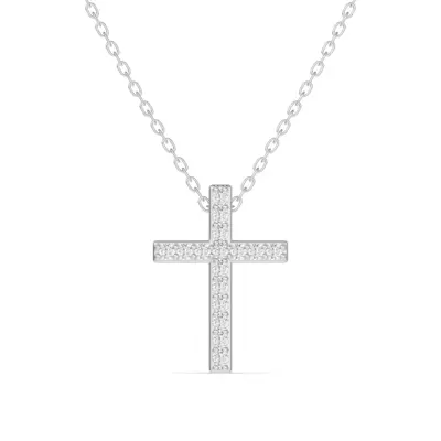Radiance Pavé Cross Pendant