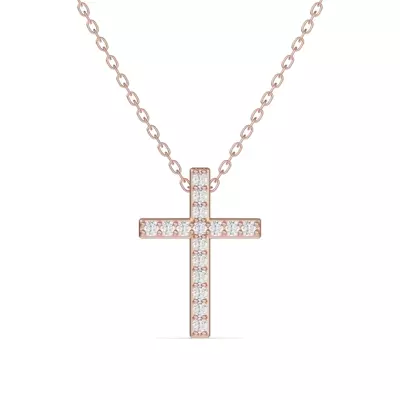 Radiance Pavé Cross Lab Pendant