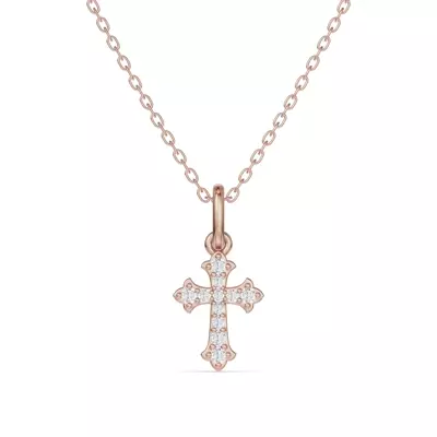 Grace Pavé Cross Lab Pendant