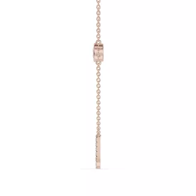 Bezel Lab Diamond Pavé Initial Necklace - J