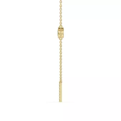 Bezel Diamond Pavé Initial Necklace - T