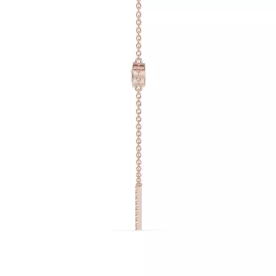Bezel Diamond Pavé Initial Necklace - V