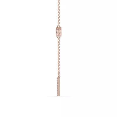 Bezel Lab Diamond Pavé Initial Necklace - W