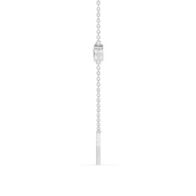 Bezel Lab Diamond Pavé Initial Necklace - X