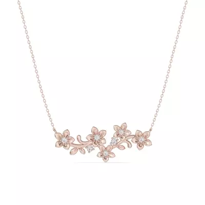 Blossom Lab Diamond Floral Necklace