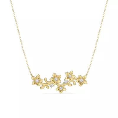 Blossom Lab Diamond Floral Necklace