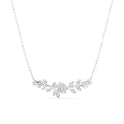 Rose Bud Lab Diamond Necklace