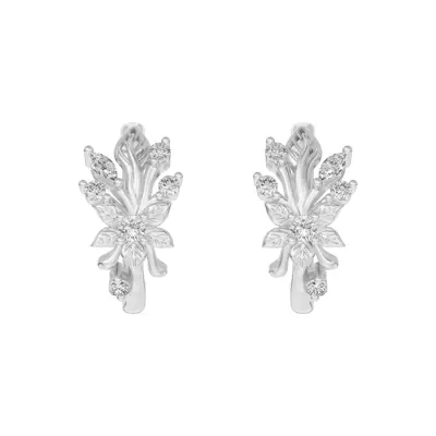 Flora Diamond Hoop Earrings