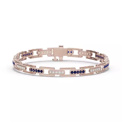 Corvella Lab Diamond & Sapphire Bracelet