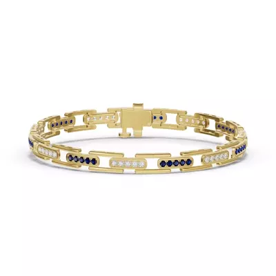 Corvella Lab Diamond & Sapphire Bracelet