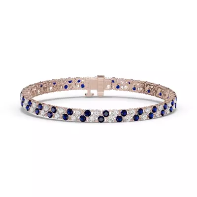 Duovella Lab Diamond & Sapphire Bracelet