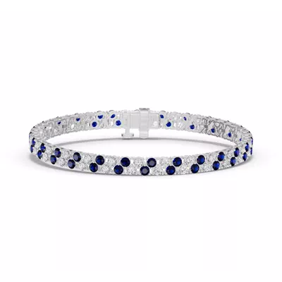 Duovella Lab Diamond & Sapphire Bracelet
