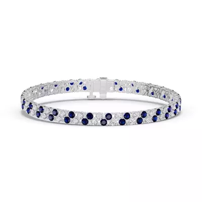 Duovella Lab Diamond & Sapphire Bracelet