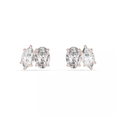 Toi et Moi Marquise and Oval Lab Diamond Earrings (2.50 ct. tw.)