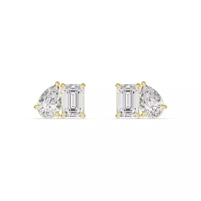 Toi et Moi Pear and Emerald Lab Diamond Earrings (2.50 ct. tw.)