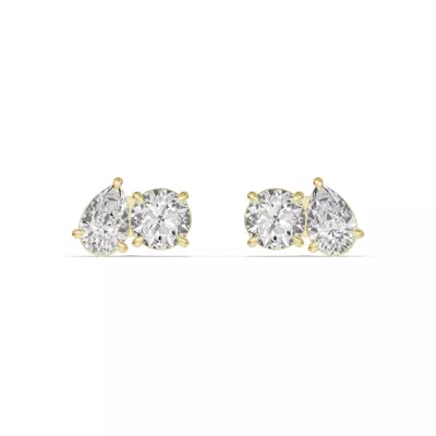 Toi et Moi Pear and Round Lab Diamond Earrings (2.50 ct. tw.)