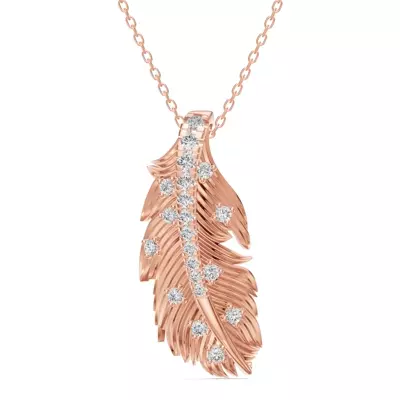 Feather Drift Lab Diamond Necklace