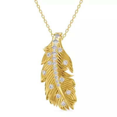 Feather Drift Lab Diamond Necklace
