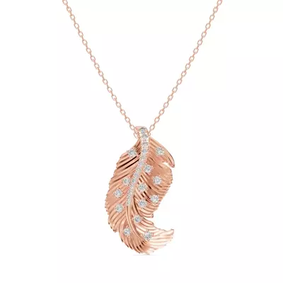 Feather Sway Diamond Necklace