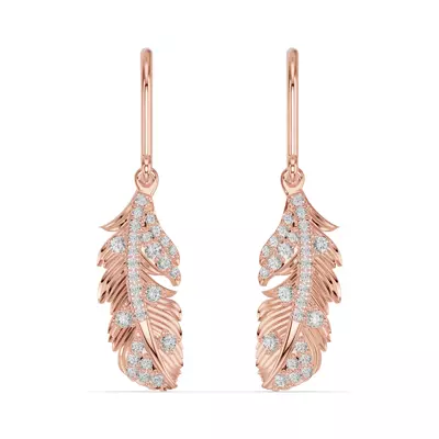 Feather Soar Diamond Earrings
