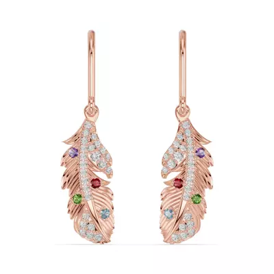 Feather Soar Diamond & Gemstone Earrings
