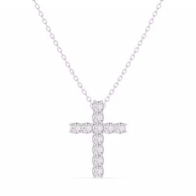 Unity Prong Diamond Cross Pendant (.50 ct. tw.)