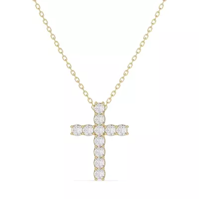 Unity Prong Diamond Cross Pendant (.50 ct. tw.)