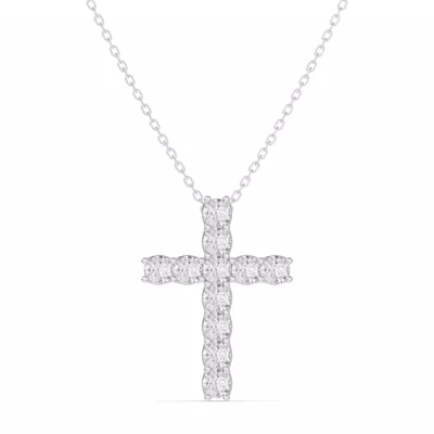 Unity Prong Diamond Cross Pendant (1.00 ct. tw.)