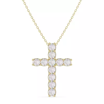 Unity Prong Diamond Cross Pendant (1.50 ct. tw.)