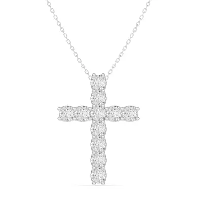 Unity Prong Lab Diamond Cross Pendant (2.00 ct. tw.)