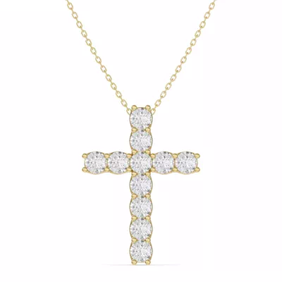 Unity Prong Diamond Cross Pendant (2.00 ct. tw.)
